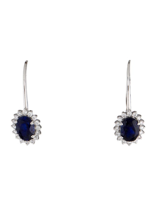 Aamiaa 14K Synthetic Sapphire & Lab-Grown Diamond Drop Earrings