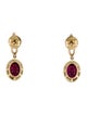 Aamiaa 14K Lab-Grown Diamond & Synthetic Ruby Drop Earrings