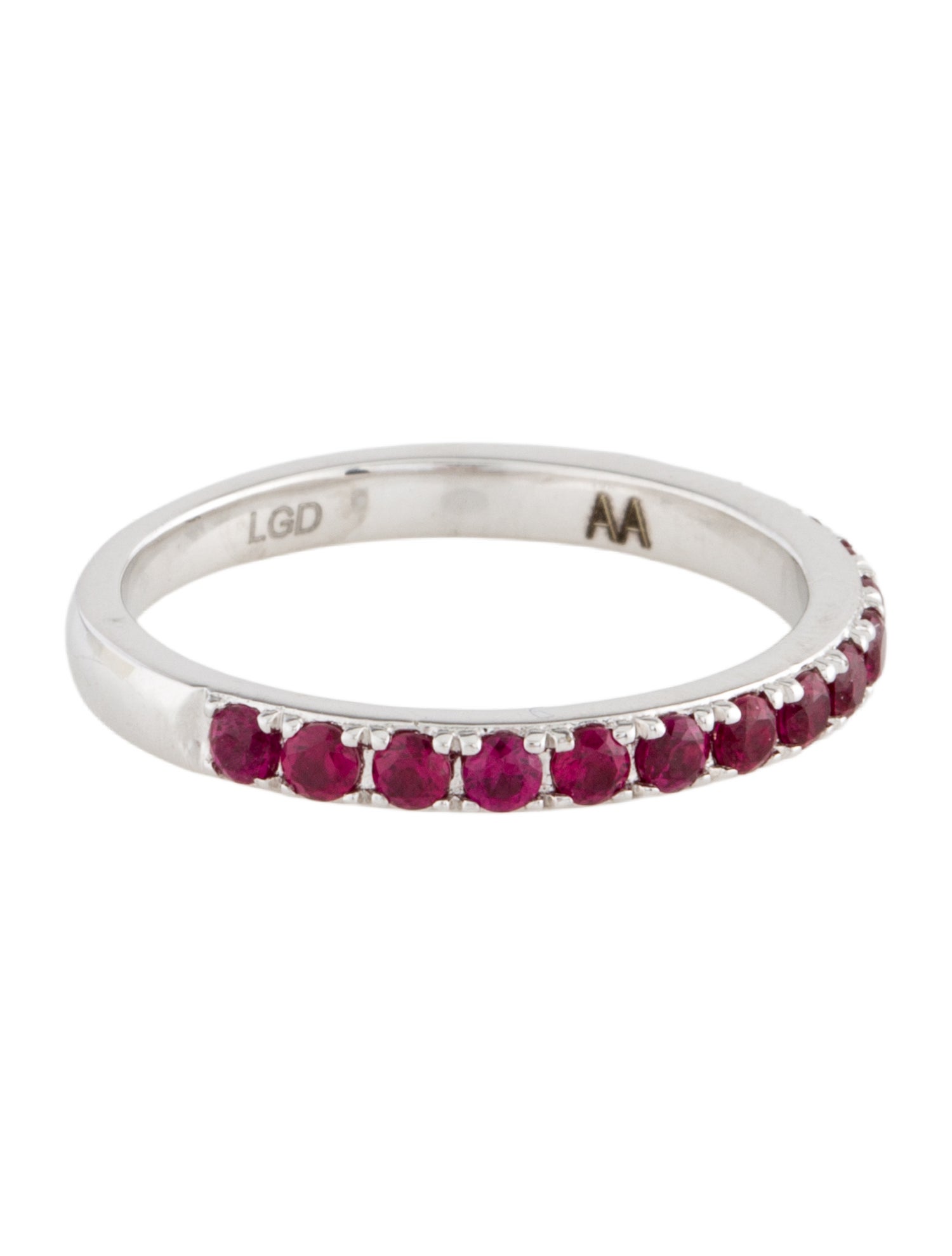 Aamiaa 14K Synthetic Ruby Band