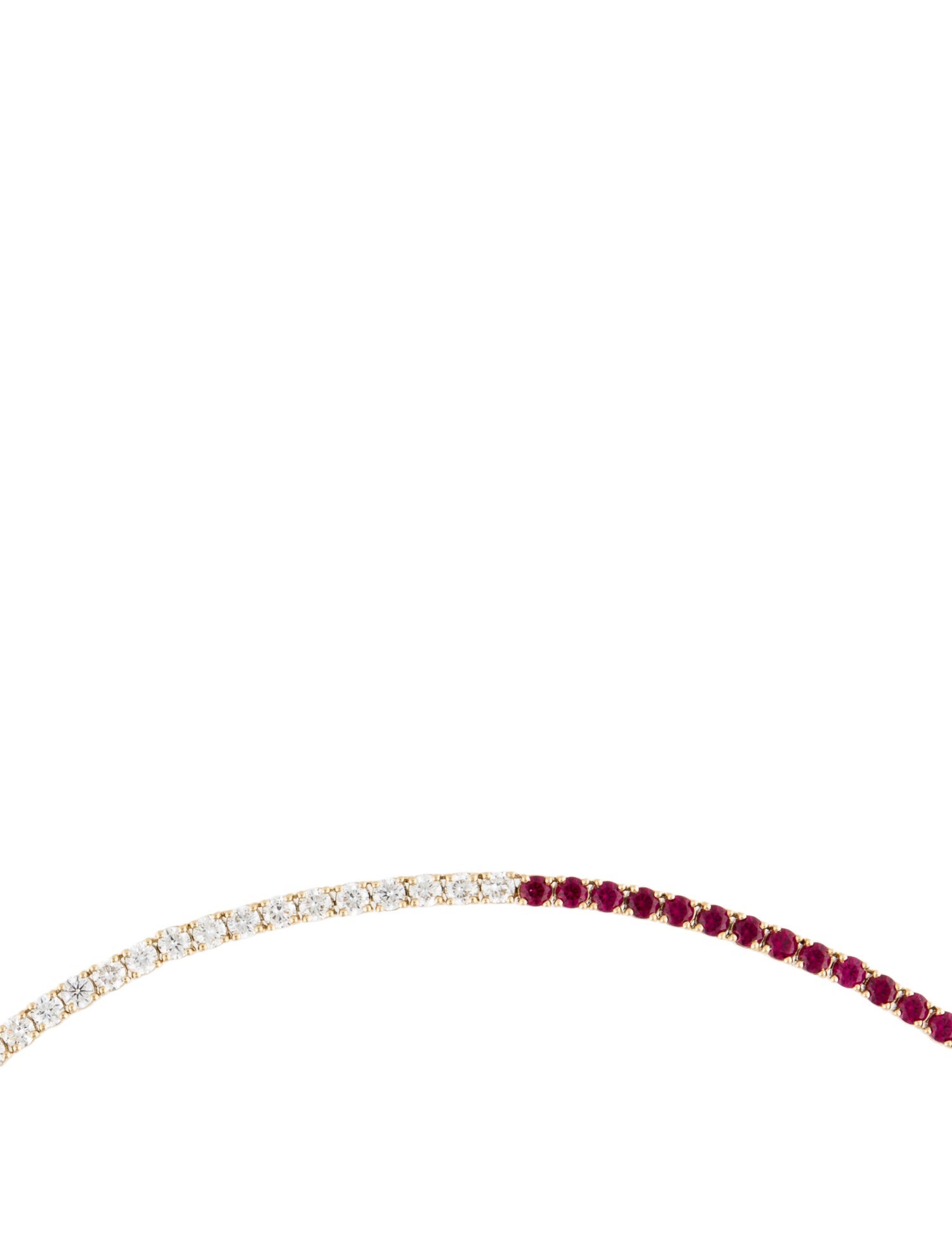 Aamiaa 14K Synthetic Ruby & Lab-Grown Diamond Tennis Necklace