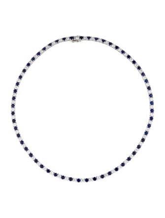 Aamiaa 14K Lab-Grown Diamond & Synthetic Sapphire Tennis Necklace