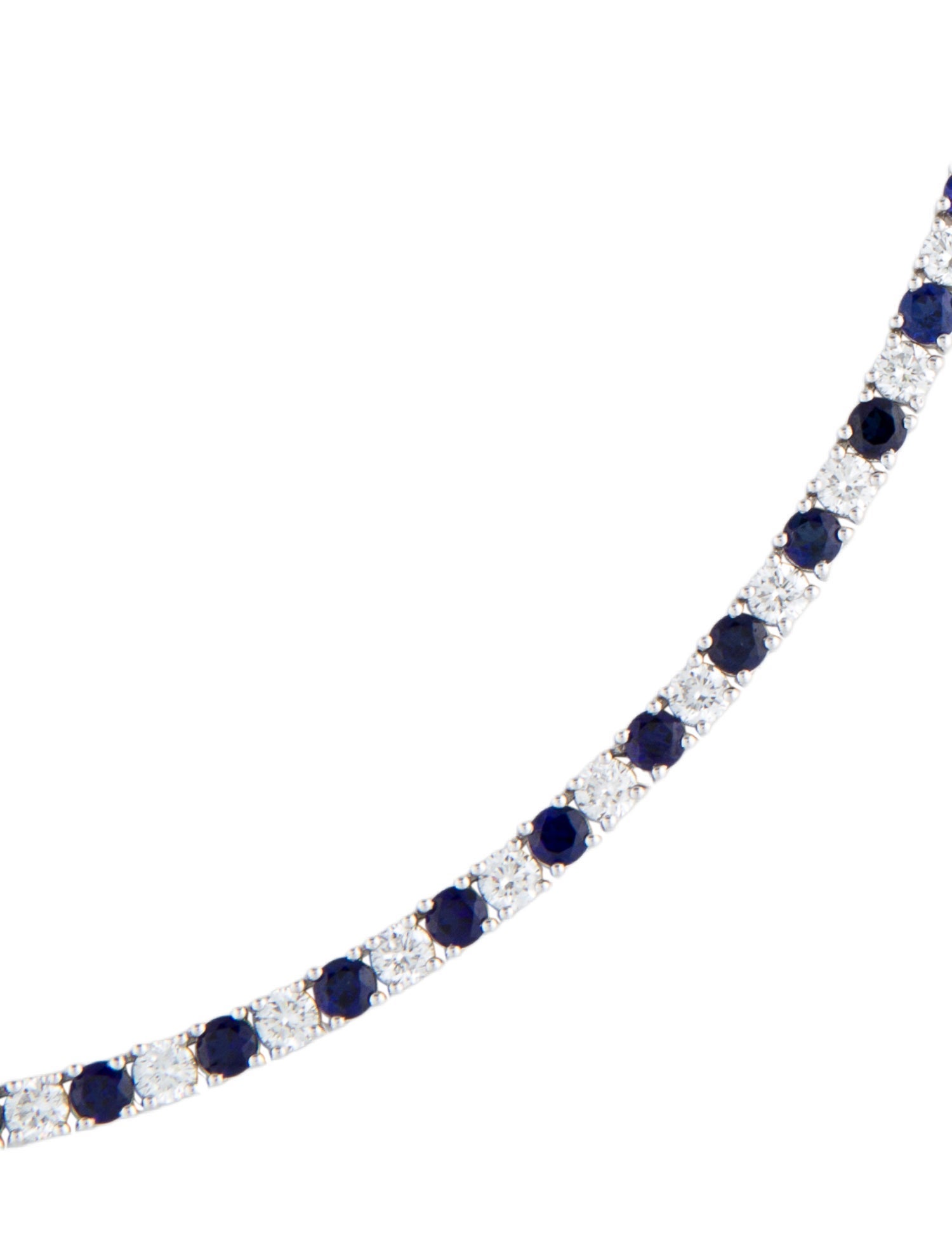 Aamiaa 14K Lab-Grown Diamond & Synthetic Sapphire Tennis Necklace