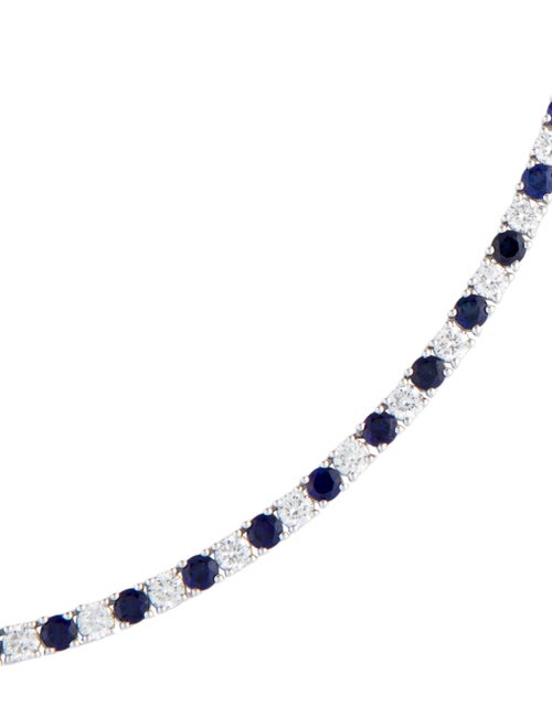 Aamiaa 14K Lab-Grown Diamond & Synthetic Sapphire Tennis Necklace