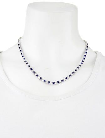 Aamiaa 14K Lab-Grown Diamond & Synthetic Sapphire Tennis Necklace