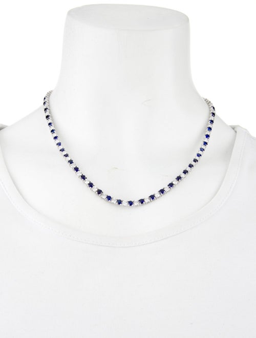 Aamiaa 14K Lab-Grown Diamond & Synthetic Sapphire Tennis Necklace