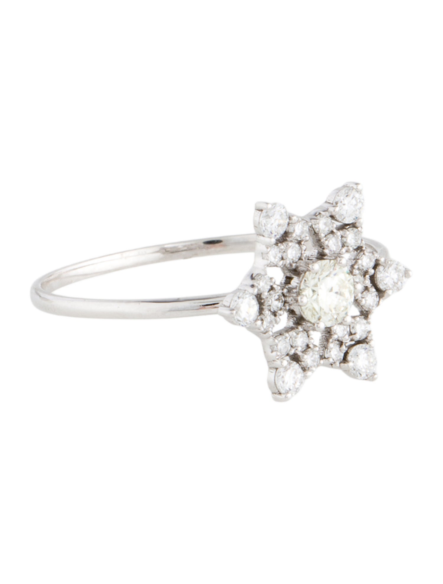 Aamiaa 10K Lab-Grown Diamond Snowflake Ring