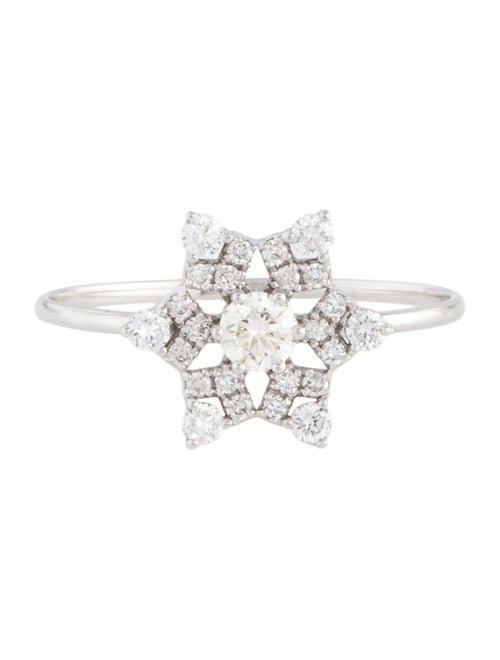 Aamiaa 10K Lab-Grown Diamond Snowflake Ring