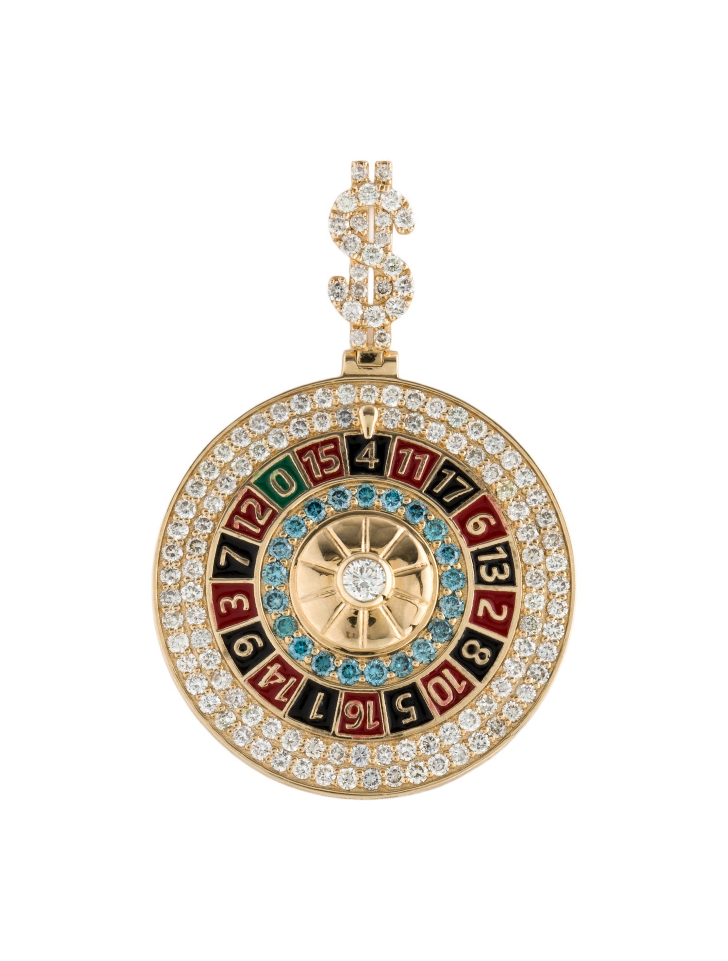 Aamiaa 14K Lab-Grown Diamond Roulette Pendant