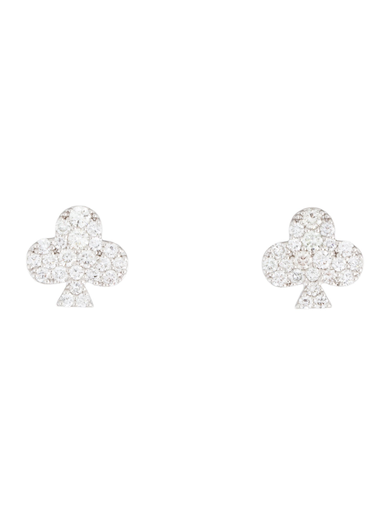 Aamiaa 14K Lab-Grown Diamond Spade Stud Earrings
