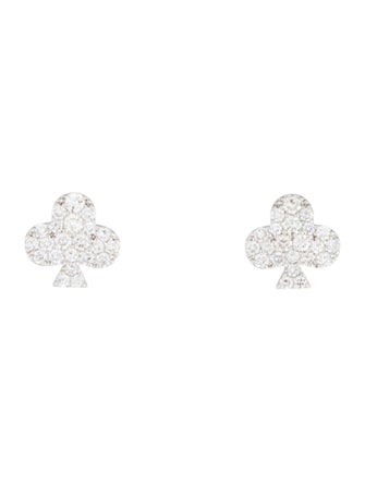 Aamiaa 14K Lab-Grown Diamond Spade Stud Earrings