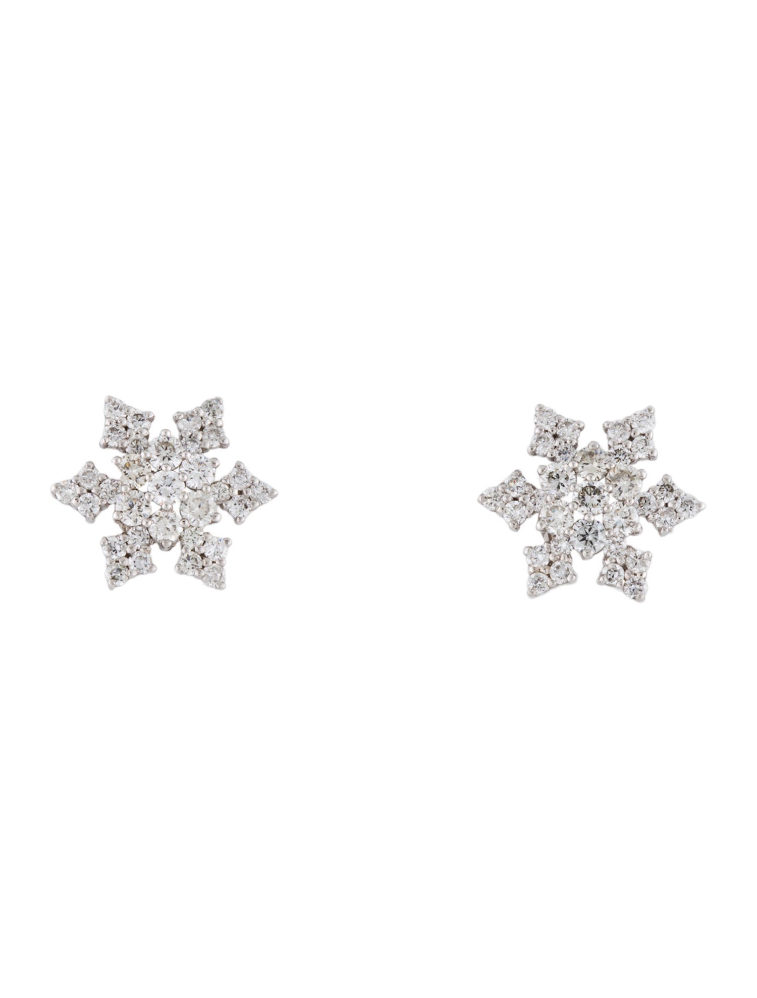 Aamiaa 10K Lab-Grown Diamond Snowflake Earrings 0.58CTW 0.89GR/13856