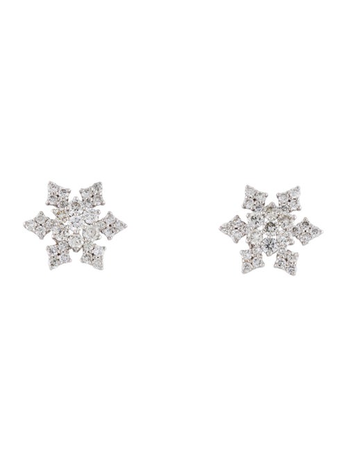 Aamiaa 10K Lab-Grown Diamond Snowflake Earrings 0.58CTW 0.89GR/13856