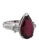 Aamiaa 8.10ct Synthetic Ruby & Lab-Grown Diamond Engagement Ring