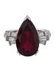 Aamiaa 8.10ct Synthetic Ruby & Lab-Grown Diamond Engagement Ring