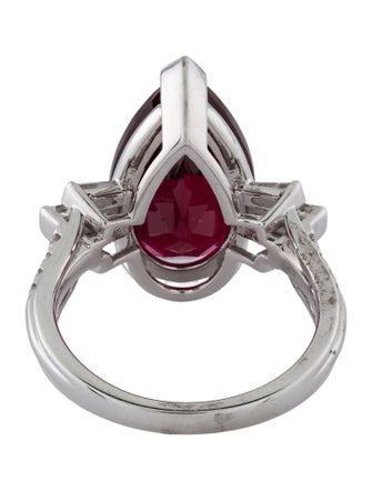 Aamiaa 8.10ct Synthetic Ruby & Lab-Grown Diamond Engagement Ring