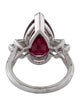 Aamiaa 8.10ct Synthetic Ruby & Lab-Grown Diamond Engagement Ring