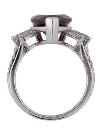 Aamiaa 8.10ct Synthetic Ruby & Lab-Grown Diamond Engagement Ring