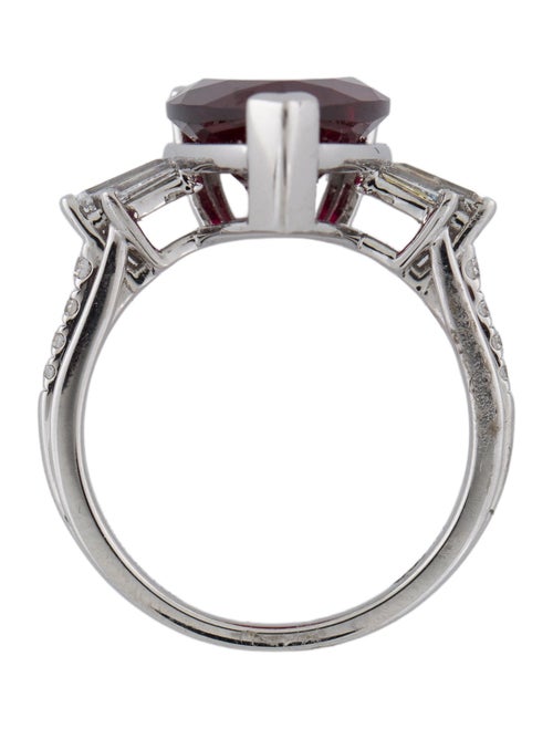 Aamiaa 8.10ct Synthetic Ruby & Lab-Grown Diamond Engagement Ring