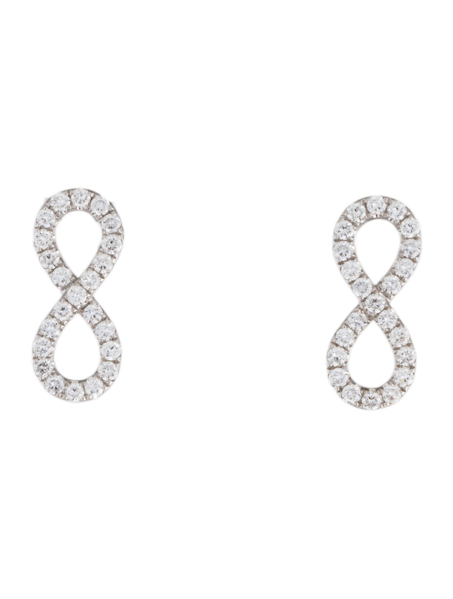 Aamiaa 14K Lab-Grown Diamond Infinity Earrings
