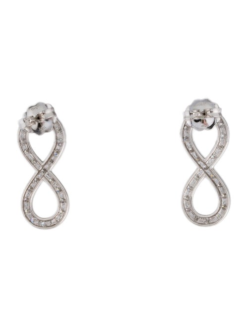 Aamiaa 14K Lab-Grown Diamond Infinity Earrings