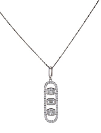 Aamiaa 14K 2.15ctw Lab-Grown Diamond Vertical Paperclip Pendant Neckace