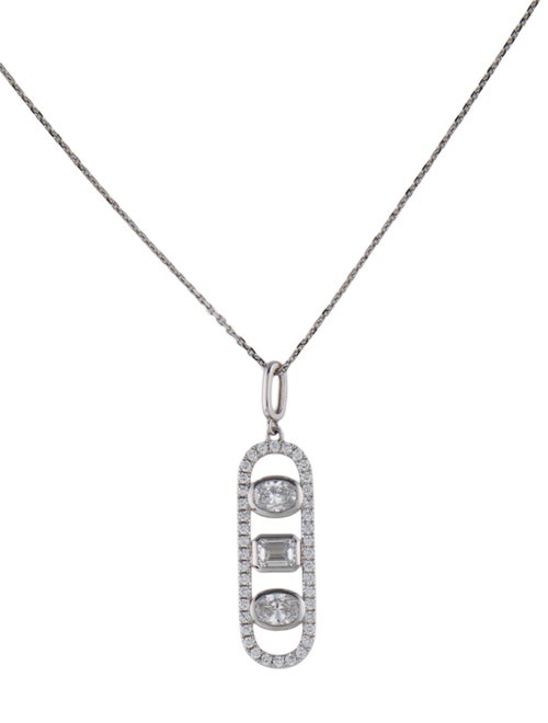 Aamiaa 14K 2.15ctw Lab-Grown Diamond Vertical Paperclip Pendant Neckace