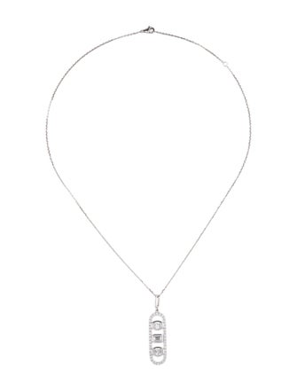 Aamiaa 14K 2.15ctw Lab-Grown Diamond Vertical Paperclip Pendant Neckace