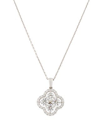 Aamiaa 14K 1.98ctw Lab-Grown Diamond Clover Necklace