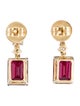Aamiaa 14K Synthetic Ruby & Lab-Grown Diamond Drop Earrings