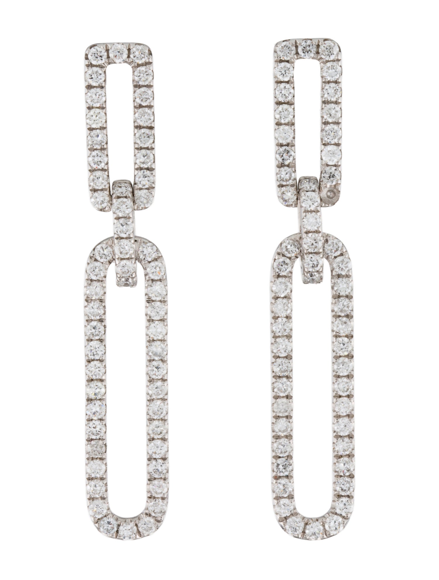 Aamiaa 14K 1.07ctw Lab-Grown Diamond Dangling Paperclip Earrings