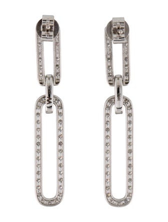 Aamiaa 14K 1.07ctw Lab-Grown Diamond Dangling Paperclip Earrings