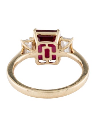 Aamiaa 14K Synthetic Ruby & Lab-Grown Diamond Cocktail Ring