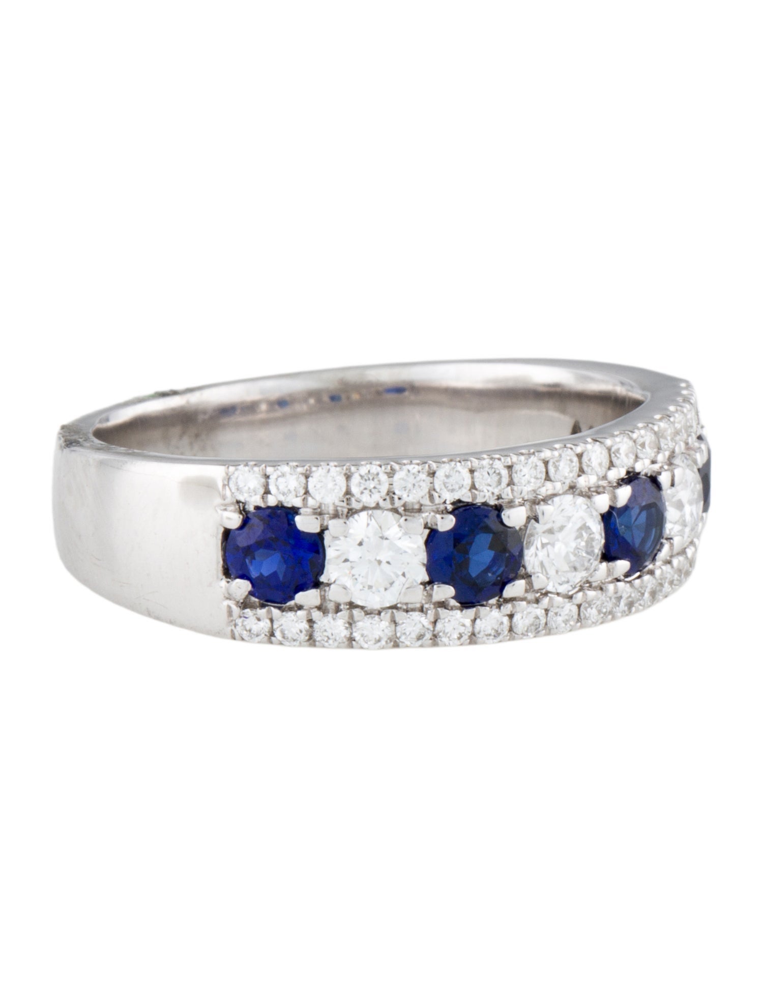 Aamiaa 14K Synthetic Sapphire & Lab-Grown Diamond Band