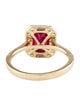 Aamiaa 14K Synthetic Ruby & Lab-Grown Diamond Cocktail Ring