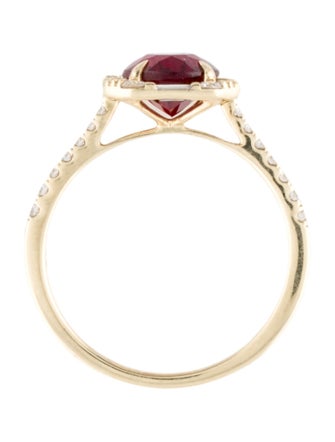 Aamiaa 14K Synthetic Ruby & Lab-Grown Diamond Cocktail Ring