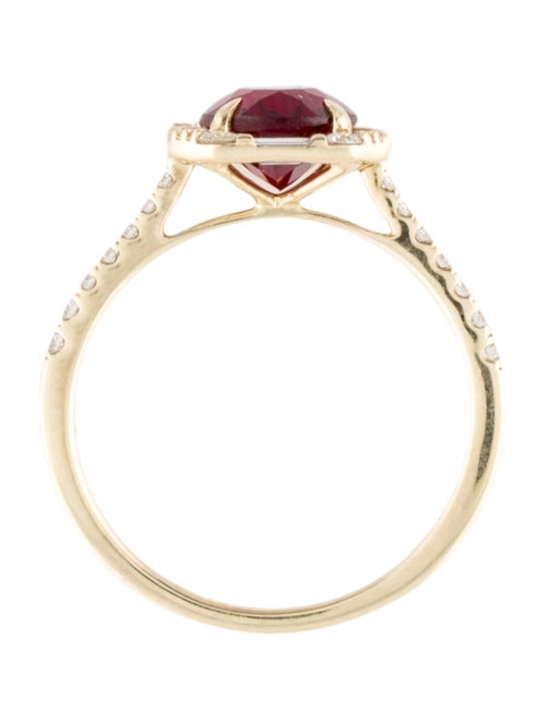 Aamiaa 14K Synthetic Ruby & Lab-Grown Diamond Cocktail Ring