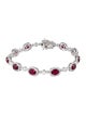 Aamiaa 14K Lab-Grown Diamond & Synthetic Ruby Link Bracelet