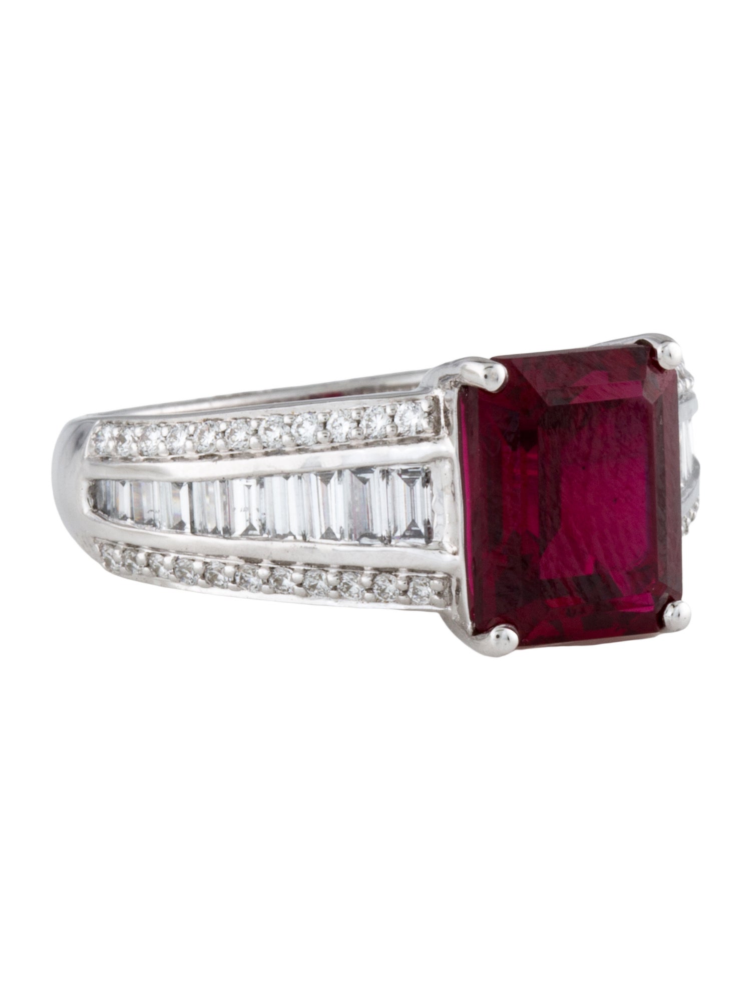Aamiaa 14K Synthetic Ruby & Lab-Grown Diamond Cocktail Ring