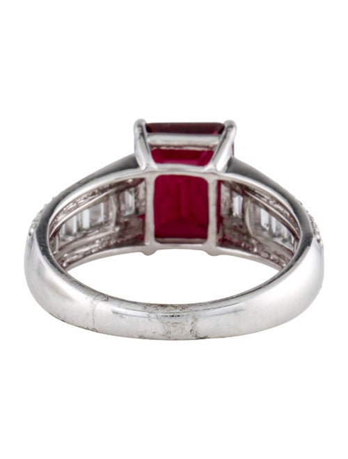 Aamiaa 14K Synthetic Ruby & Lab-Grown Diamond Cocktail Ring