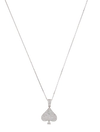 Aamiaa 14K Lab-Grown Diamond Spade Pendant Necklace