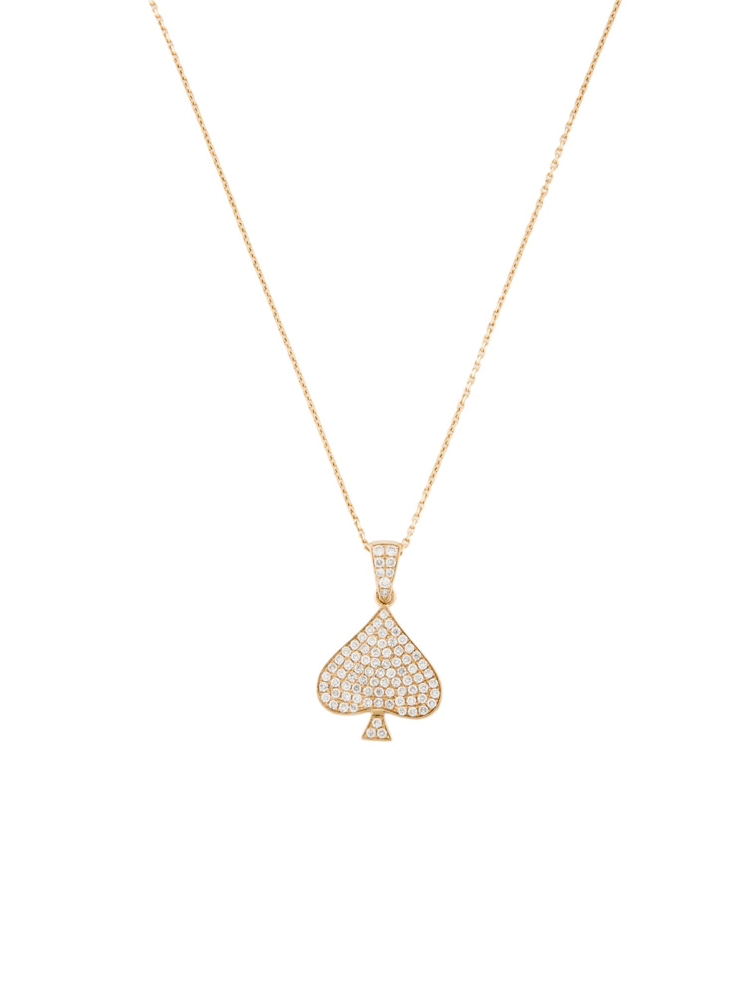 Aamiaa 14K Lab-Grown Diamond Spade Necklace