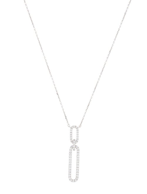 Aamiaa 14K Lab-Grown Diamond Dangling Paperclip Necklace