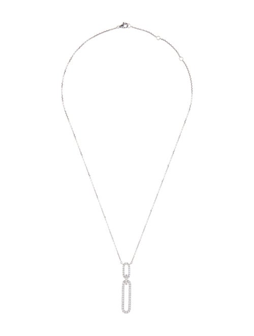 Aamiaa 14K Lab-Grown Diamond Dangling Paperclip Necklace