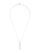 Aamiaa 14K Lab-Grown Diamond Dangling Paperclip Necklace