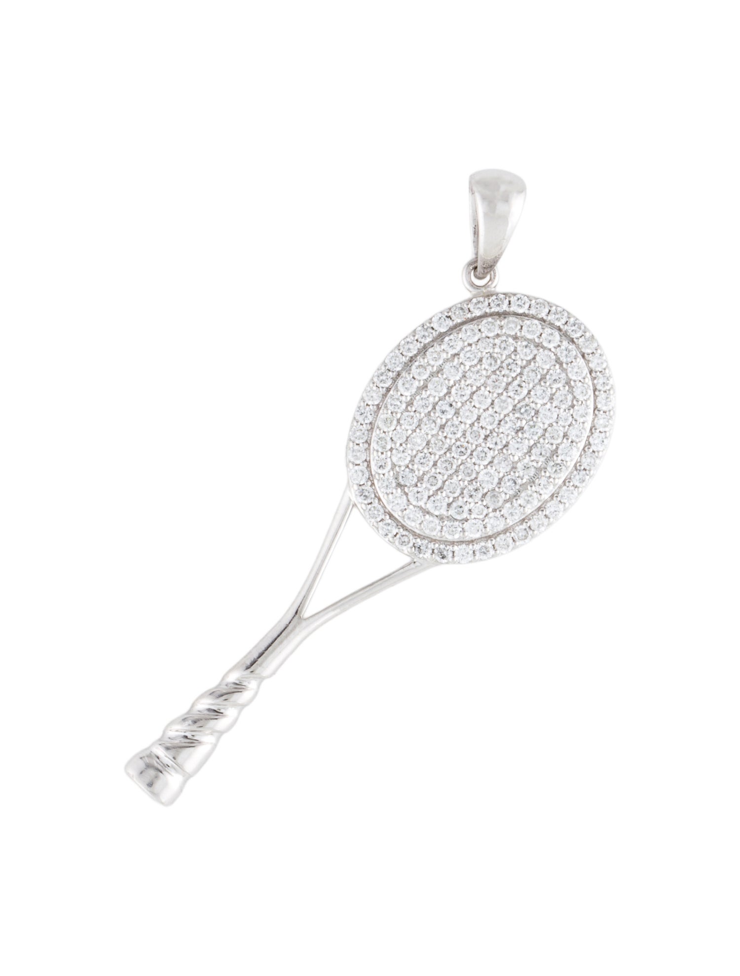 Aamiaa 14K 1.01ct Lab-Grown Diamond Tennis Racket Pendant