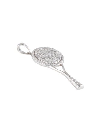 Aamiaa 14K 1.01ct Lab-Grown Diamond Tennis Racket Pendant