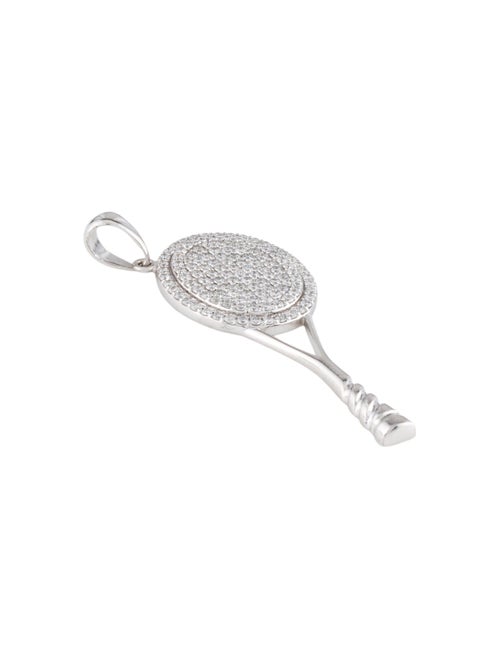 Aamiaa 14K 1.01ct Lab-Grown Diamond Tennis Racket Pendant