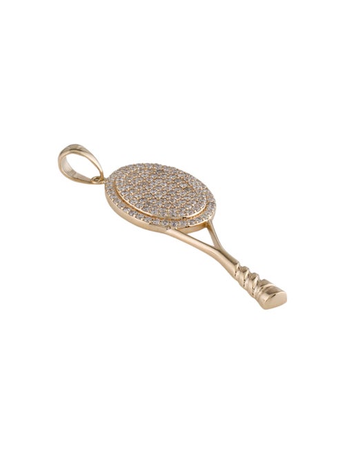 Aamiaa 14K 1.01ct Lab-Grown Diamond Tennis Racket Pendant