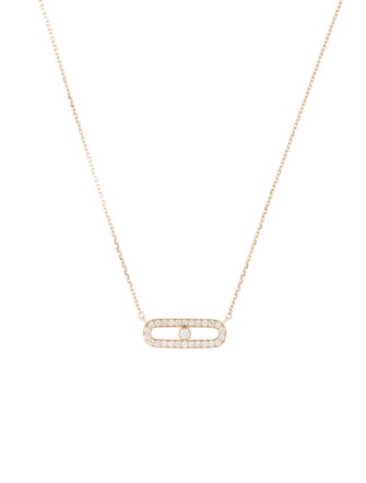Aamiaa 14K Lab-Grown Diamond Paperclip Necklace