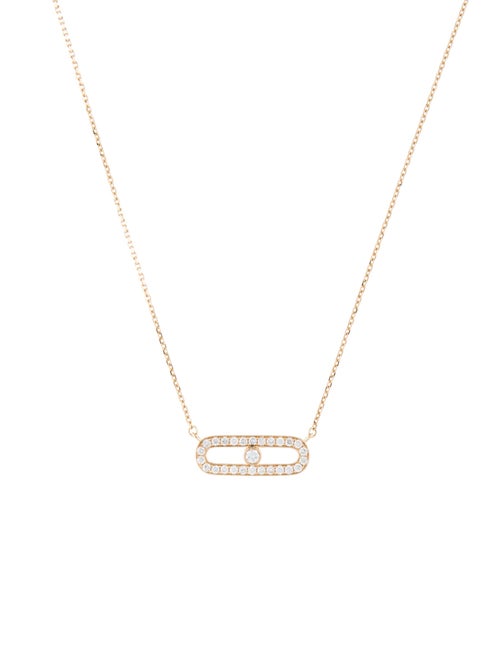 Aamiaa 14K Lab-Grown Diamond Paperclip Necklace